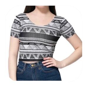 American Apparel M black/white crop top